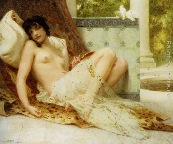 Guillaume Seignac L'Odalisque Aux Colombes